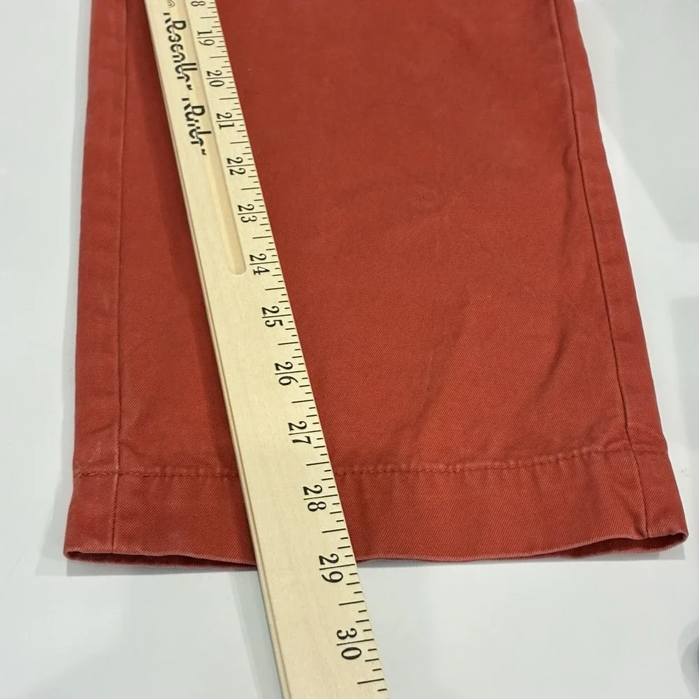 Banana Republic Fulton Skinny Chino Pants Mens 36x30 Nantucket Red 100% Cotton
